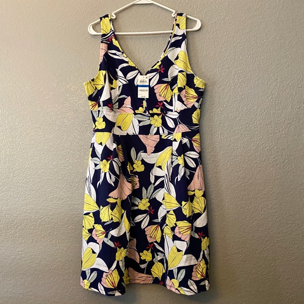 Maison Jules Sleeveless Floral Cocktail Dress XL - Picture 4 of 4